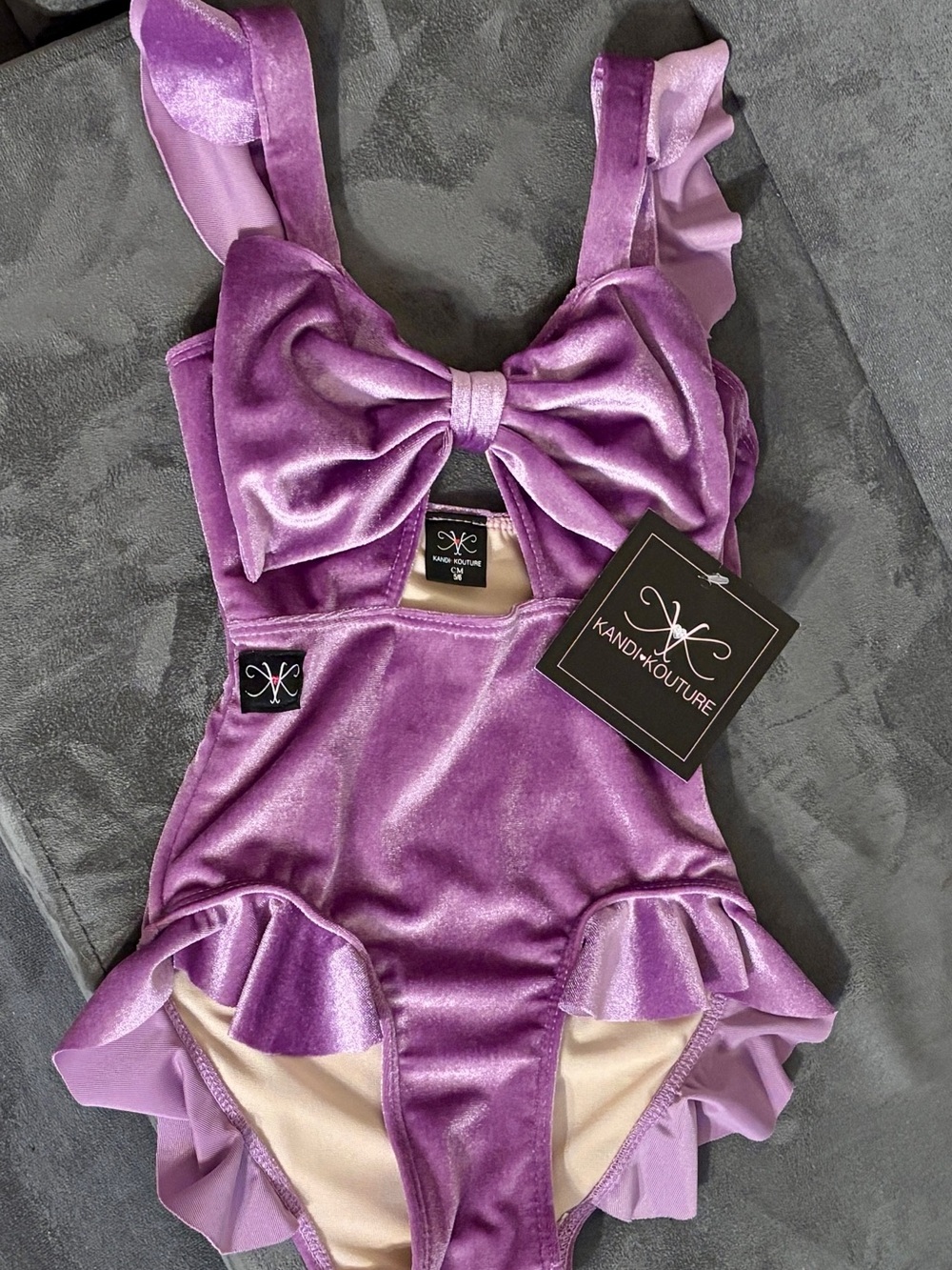 Kandi Kouture, NWT Beach Babe Lilac Velvet Leo, CM $38
